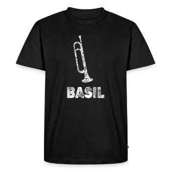 Trumpets Basil - Men's Premium Organic T-Shirt - black - Front - Nico (187cm)