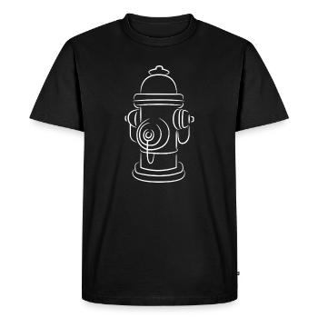 Hydrant Drawing - Men's Premium Organic T-Shirt - black - Front - Nico (187cm)