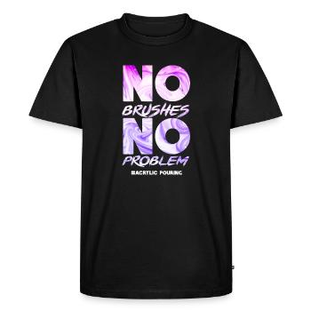 Pas de pinceau Pas de problème Coulée d’acrylique - T-shirt Premium bio Homme - noir - Devant - Nico (187cm)