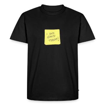 I Did Good Today - Post It Glue - Men's Premium Organic T-Shirt - black - Front - Nico (187cm)