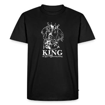 Kleiner Münsterländer Roi de tout Chiens - T-shirt Premium bio Homme - noir - Devant - Nico (187cm)