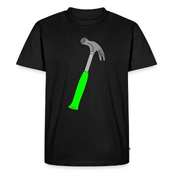 Marteau à griffes, marteau, bricoleur, bricoleur - T-shirt Premium bio Homme - noir - Devant - Nico (187cm)