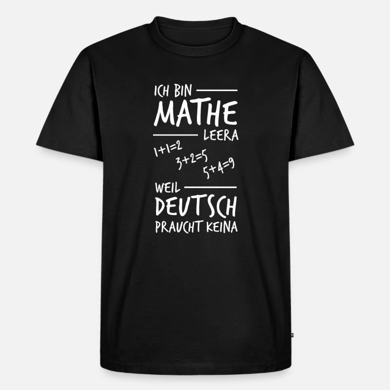 Mathelehrer - Männer Premium Bio T-Shirt - Schwarz