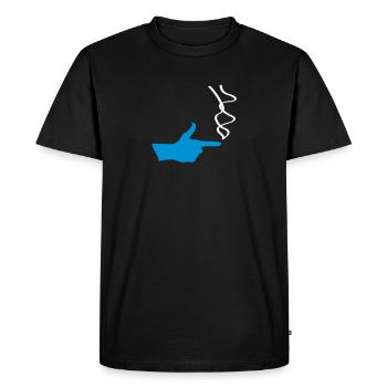 fingergun 2c - T-shirt Premium bio Homme - noir - Devant - Nico (187cm)