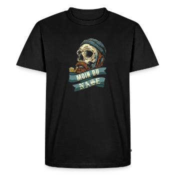 Moin du Nase Northern Germany North German Motif - Men's Premium Organic T-Shirt - black - Front - Nico (187cm)