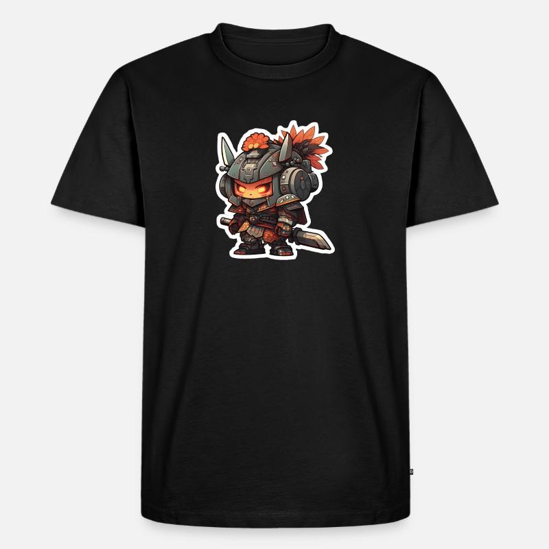 Robot Samouraï Chibi - T-shirt Premium bio Homme - noir