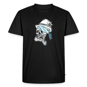 Bavarian Skull // Illustration - Men's Premium Organic T-Shirt - black - Front - Nico (187cm)