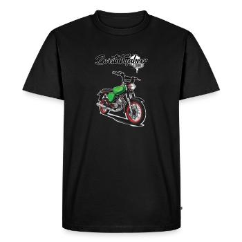 S51 (green) // Illustration - Men's Premium Organic T-Shirt - black - Front - Nico (187cm)