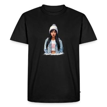 Fille d’anime 2 - T-shirt Premium bio Homme - noir - Devant - Nico (187cm)