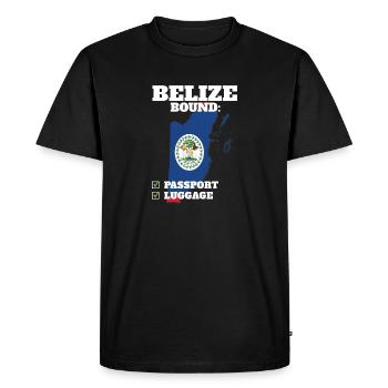 Belize Bound Country Travel Belizean Flag - Men's Premium Organic T-Shirt - black - Front - Nico (187cm)