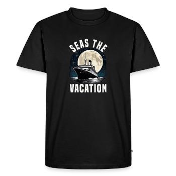 Seas The Vacation Groupe de croisière sur les navires de croisière - T-shirt Premium bio Homme - noir - Devant - Nico (187cm)