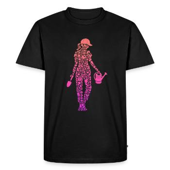 Garden Hobby Gardener Florist Gardener Ladies - Men's Premium Organic T-Shirt - black - Front - Nico (187cm)