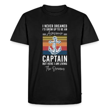 Ship Sailor Sea - Men's Premium Organic T-Shirt - black - Front - Nico (187cm)
