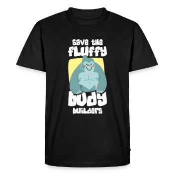 Force Animal Haltérophilie Fitness - T-shirt Premium bio Homme - noir - Devant - Nico (187cm)