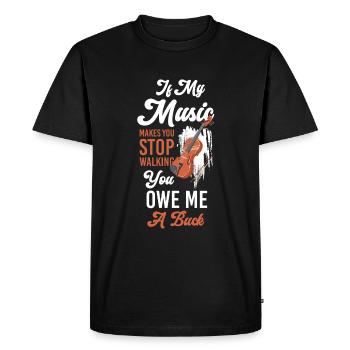 Musicien de rue Art Lifestyle Entertainer - T-shirt Premium bio Homme - noir - Devant - Nico (187cm)