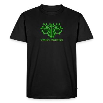 Tech Savvy Logo - Show Off Your Style & Tech Side! - Men's Premium Organic T-Shirt - black - Front - Nico (187cm)