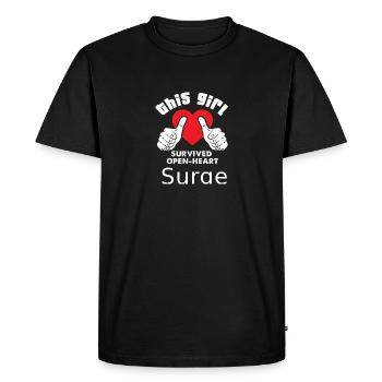 This Girl Survived Open-Heart Surgery - Men's Premium Organic T-Shirt - black - Front - Nico (187cm)