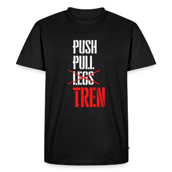 Tren white - Men's Premium Organic T-Shirt - black - Front - Nico (187cm)