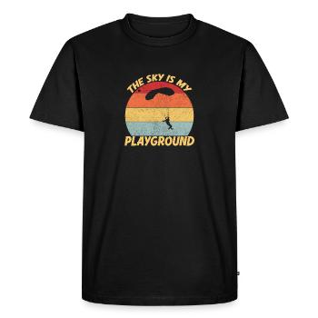 Skydiving Parachuting Skydive Skydiver - Men's Premium Organic T-Shirt - black - Front - Nico (187cm)
