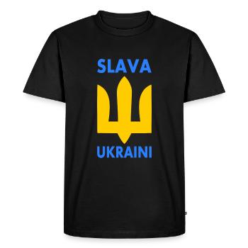 Slava ukraini - T-shirt Premium bio Homme - noir - Devant - Nico (187cm)
