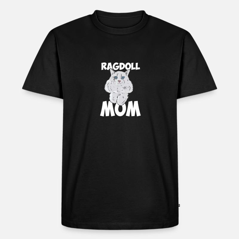 Ragdoll Mom - Männer Premium Bio T-Shirt - Schwarz