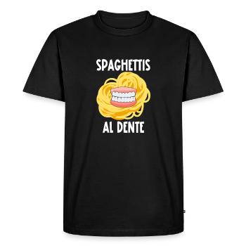 spaghettis al dente - T-shirt Premium bio Homme - noir - Devant - Nico (187cm)