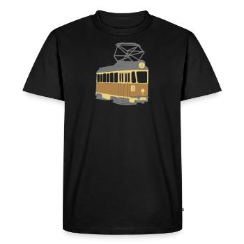 Tramway de Turku - T-shirt Premium bio Homme - noir - Devant - Nico (187cm)