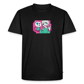 SelfieMood - Men's Premium Organic T-Shirt - black - Front - Nico (187cm)