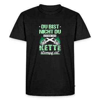 Bûcheron Proverbes Förster Cadeau Forestier - T-shirt Premium bio Homme - noir - Devant - Nico (187cm)