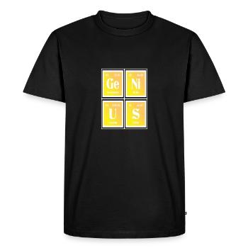 Génie | Tableau périodique des éléments - T-shirt Premium bio Homme - noir - Devant - Nico (187cm)