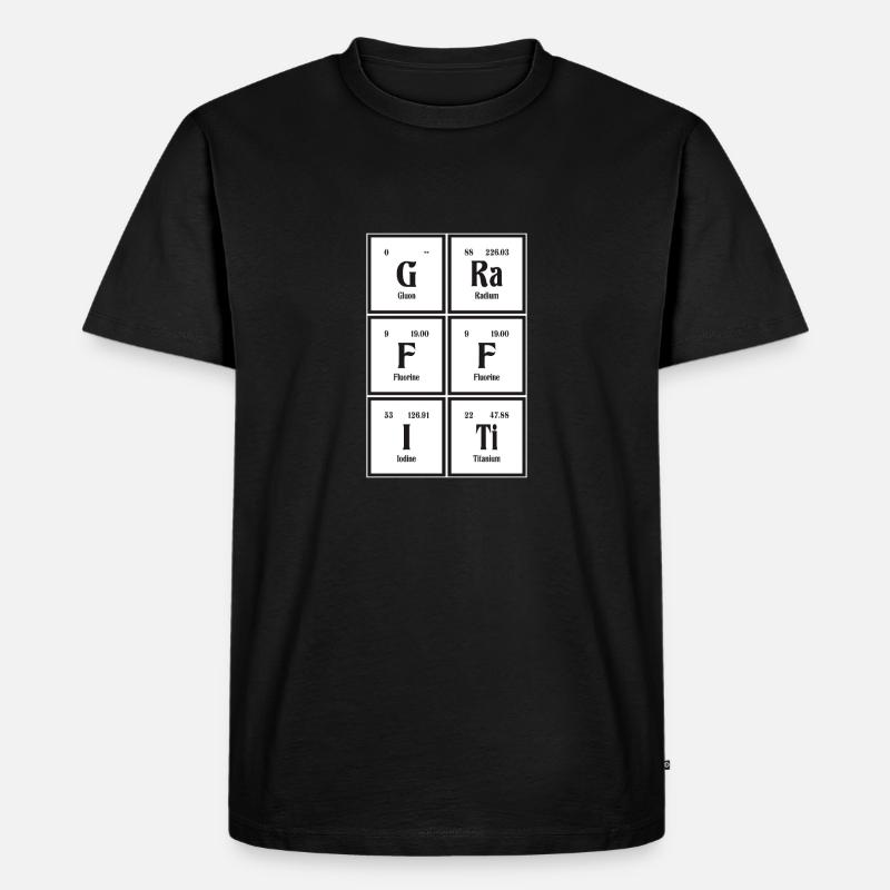 Graffiti-| Periodensystem der Elemente - Männer Premium Bio T-Shirt - Schwarz