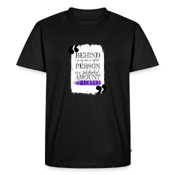 coffee lover cappuccino humor roastedbeans happy - Men's Premium Organic T-Shirt - black - Front - Nico (187cm)