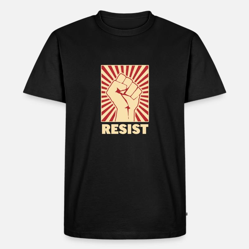Resist - Männer Premium Bio T-Shirt - Schwarz