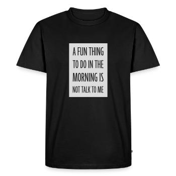 ne me parle pas - T-shirt Premium bio Homme - noir - Devant - Nico (187cm)