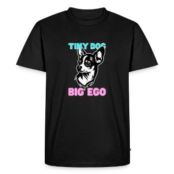 Chihuahua - Small Dog, Big Pride Funny - Men's Premium Organic T-Shirt - black - Front - Nico (187cm)