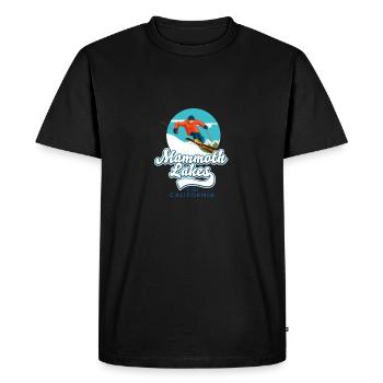 Mammoth Lakes California to ski logo - Men's Premium Organic T-Shirt - black - Front - Nico (187cm)
