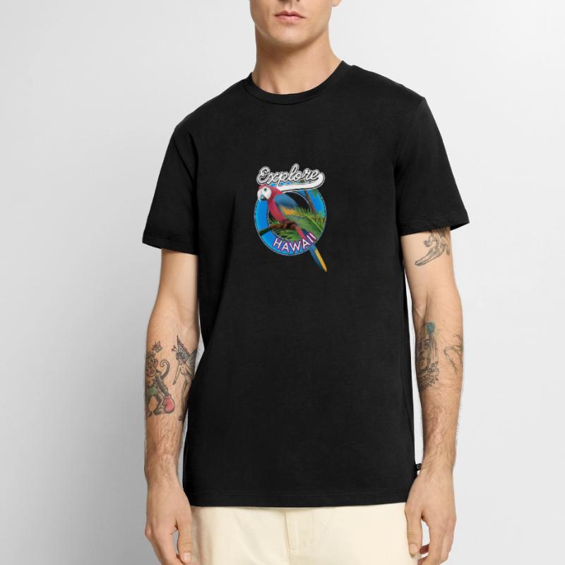 Entdecken Sie das Hawaii-Retro-Logo. Männer Premium Bio T-Shirt