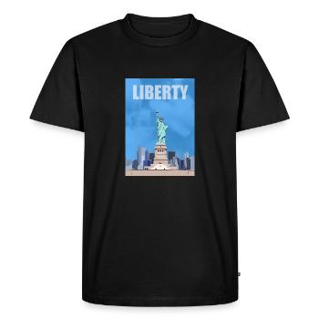 statue de la liberté - T-shirt Premium bio Homme - noir - Devant - Nico (187cm)