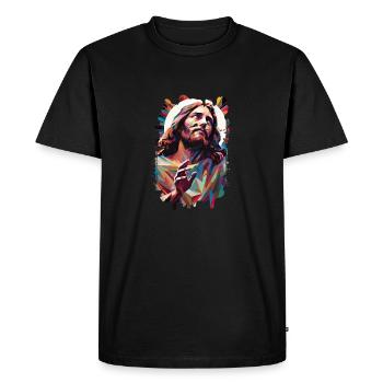 jesus bible christian religion christian cross christian - Men's Premium Organic T-Shirt - black - Front - Nico (187cm)