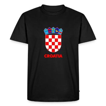 Pride Croatian : T-shirt classique des armoiries - T-shirt Premium bio Homme - noir - Devant - Nico (187cm)