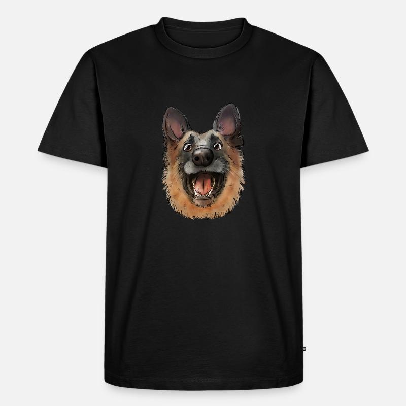 Schäferhund - Männer Premium Bio T-Shirt - Schwarz