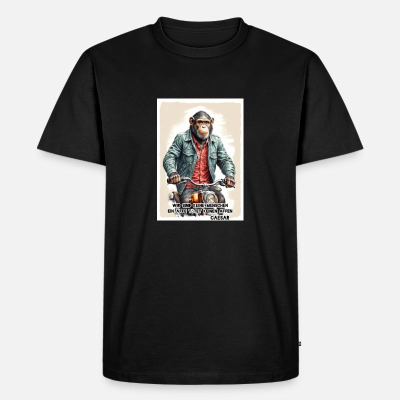 Caesar - Männer Premium Bio T-Shirt - Schwarz