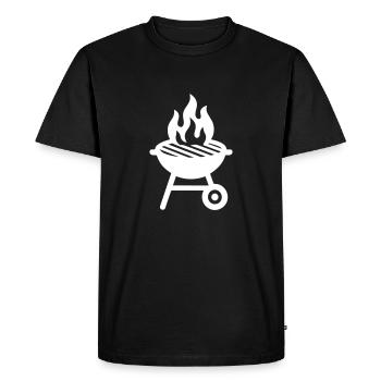 Grill Icon - Men's Premium Organic T-Shirt - black - Front - Nico (187cm)