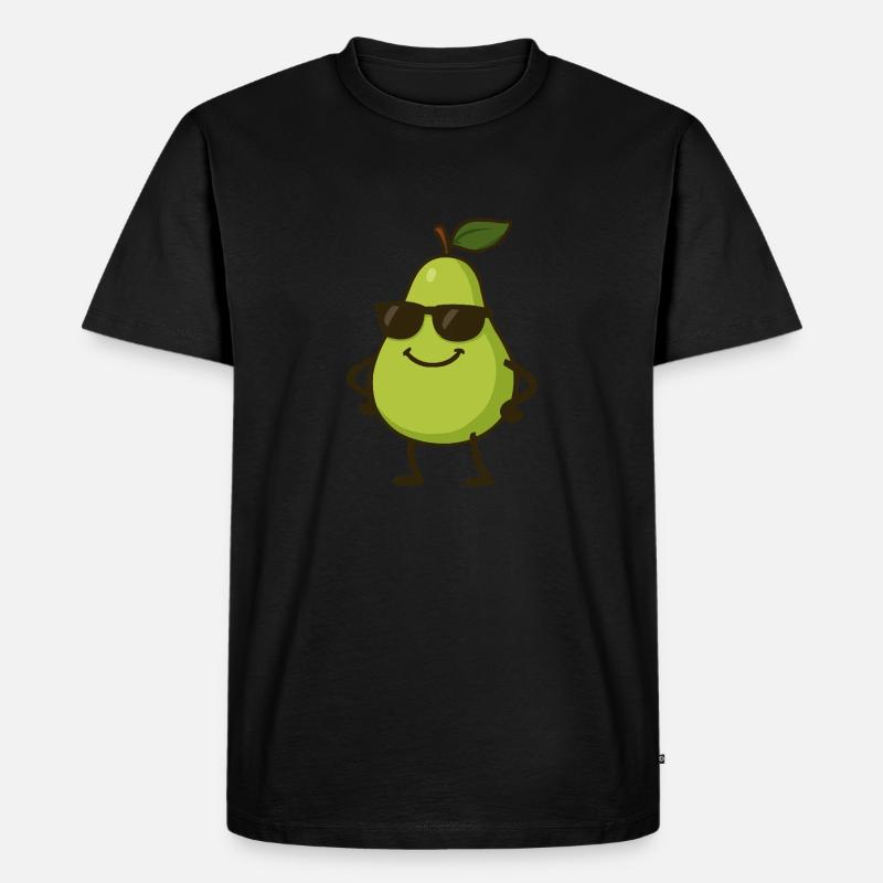 Pear Comic Cool - Men's Premium Organic T-Shirt - black