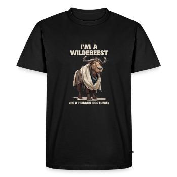 Je suis un gnou drôle de costume d’Halloween gnou - T-shirt Premium bio Homme - noir - Devant - Nico (187cm)