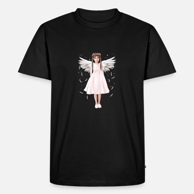 Engel oder (B)Engel - Männer Premium Bio T-Shirt - Schwarz