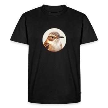 Wren bird - Men's Premium Organic T-Shirt - black - Front - Nico (187cm)