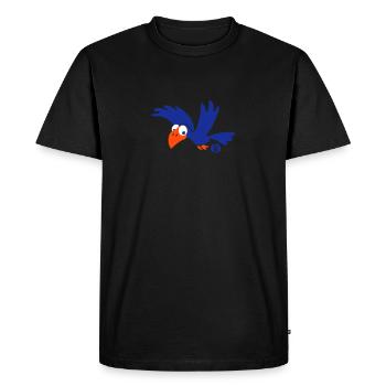 Rabe (c) - Krähe - Men's Premium Organic T-Shirt - black - Front - Nico (187cm)