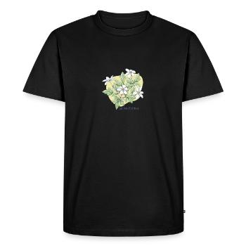Anemone tree botanical drawing - Men's Premium Organic T-Shirt - black - Front - Nico (187cm)