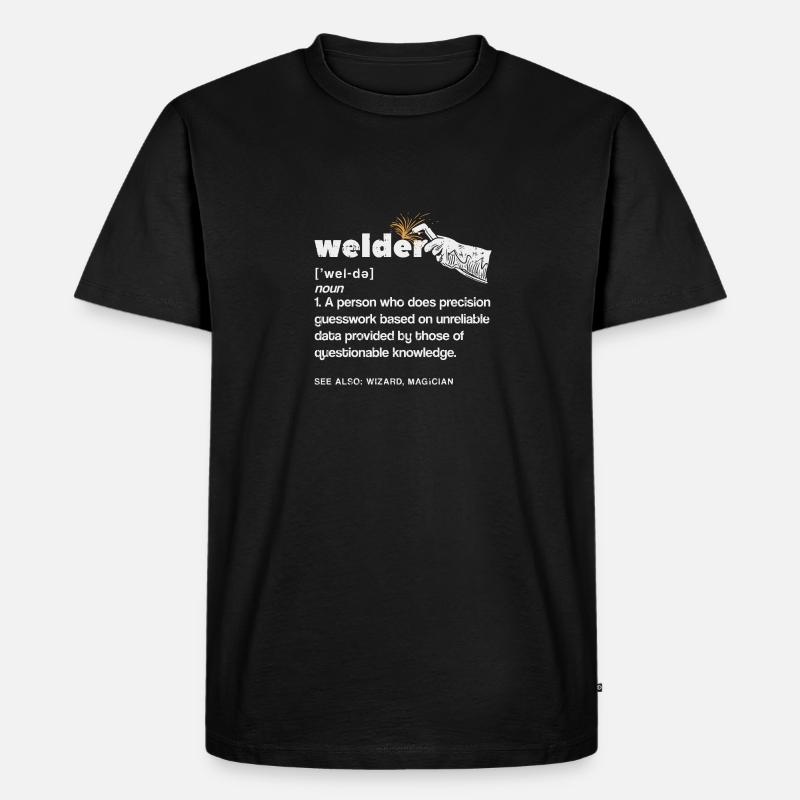Welder Definition - Männer Premium Bio T-Shirt - Schwarz
